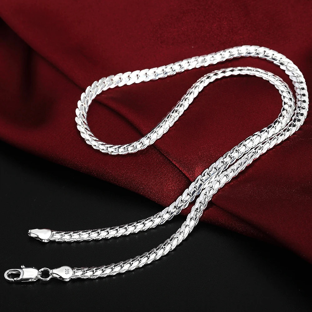 20-60cm 5mm 925 silver design noble Necklace Chain For Woman Men
