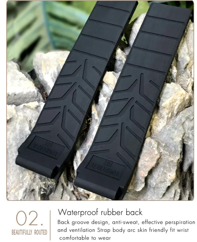 17 21mm Rubber Watchband Strap for Tissot T-RACE T048-417A Bracelet
