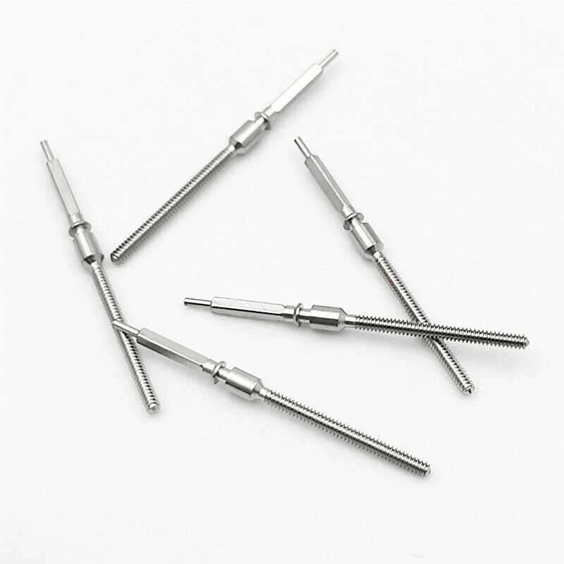 2Pack Silver 0.9mm Winding Stem Replacement Parts For 7750 7751 Watch Movement