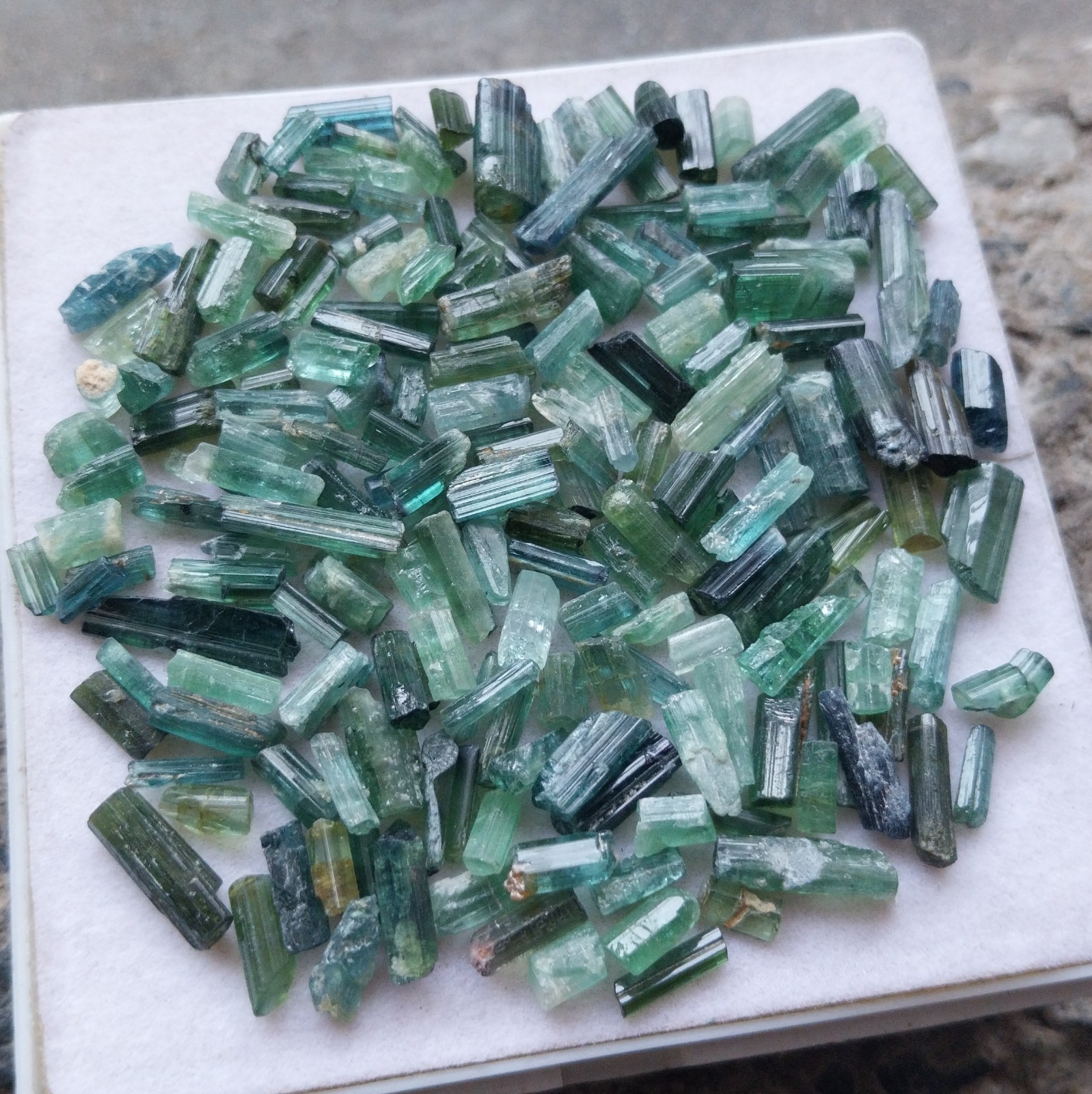 30 Carat 3 to 12 MM Natural Greenish Blue Color Tourmaline Raw Rough Gemstone