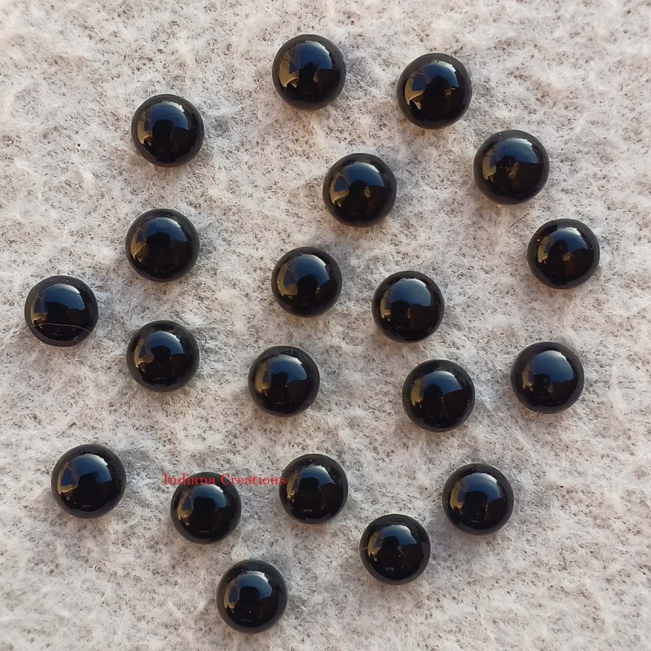 Natural Black Onyx Round Cabochon 3mm To 25mm Loose Gemstone