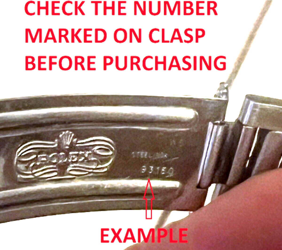 FLIP LOCK REPAIR PARTS FOR OYSTER WATCH BAND ROLEX SUBMARINER GMT SHINY CENTER