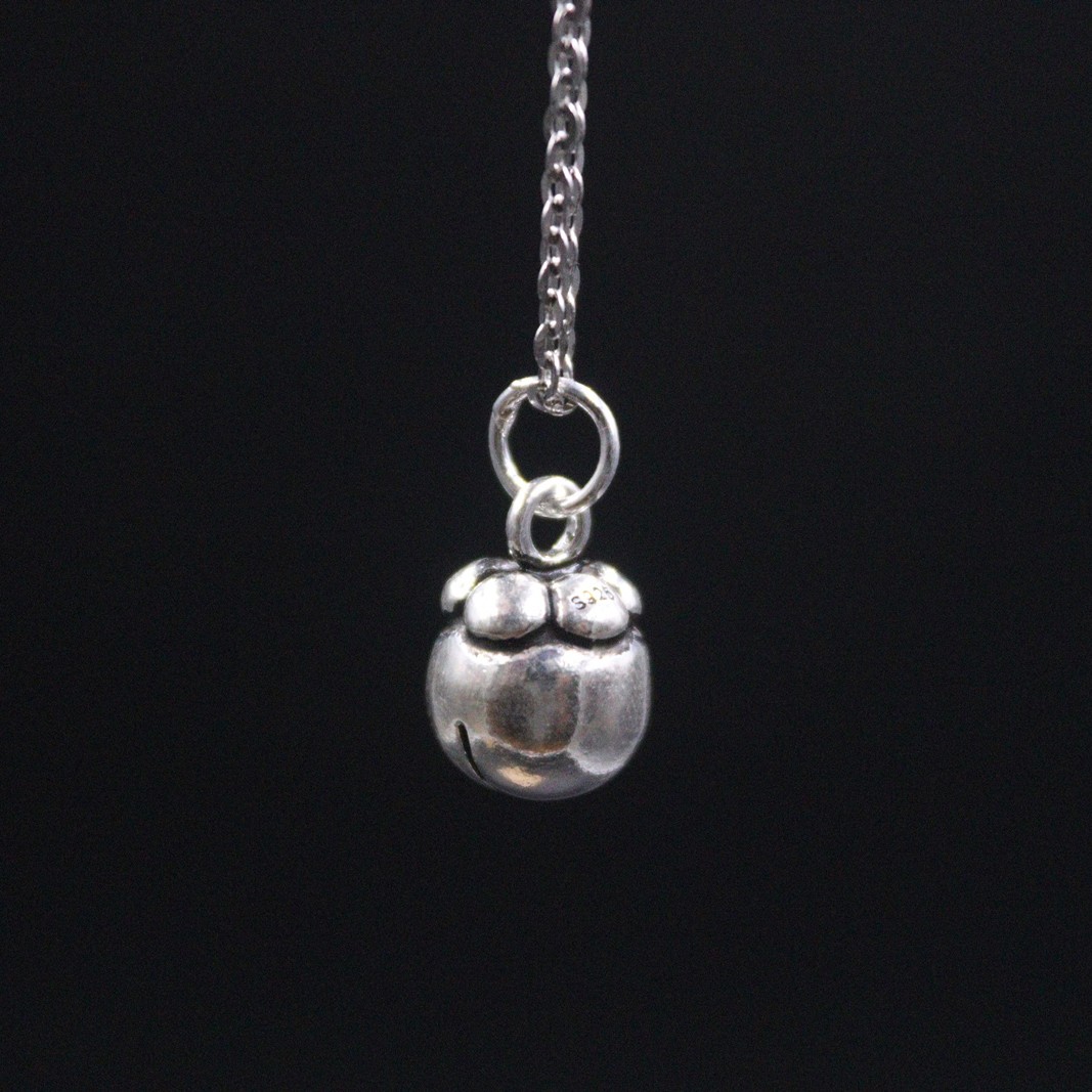 925 Sterling Silver Pendant DIY Make Bracelet Vintage Silver Persimmon Bell