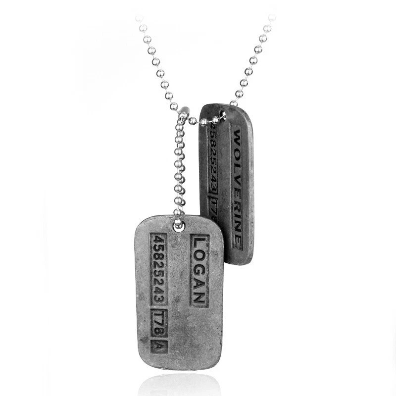 X-Men Origins Wolverines Dog Tag ID Necklace Marvel X Men Logan pendant jewelry