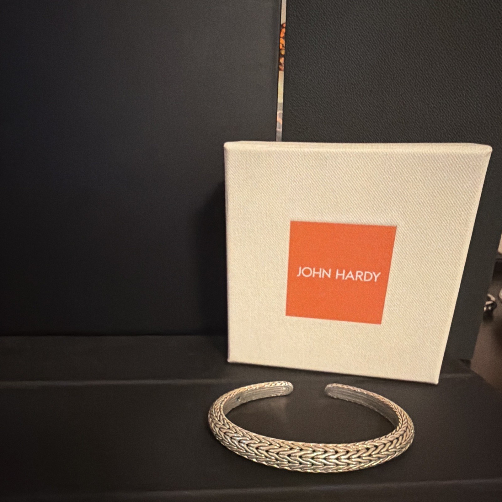 John Hardy Braided Silver Cuff Bracelet size M