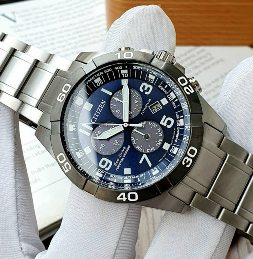 Citizen Brycen BL5558-58L Men’s Titanium Eco-Drive Sport Chronograph Watch
