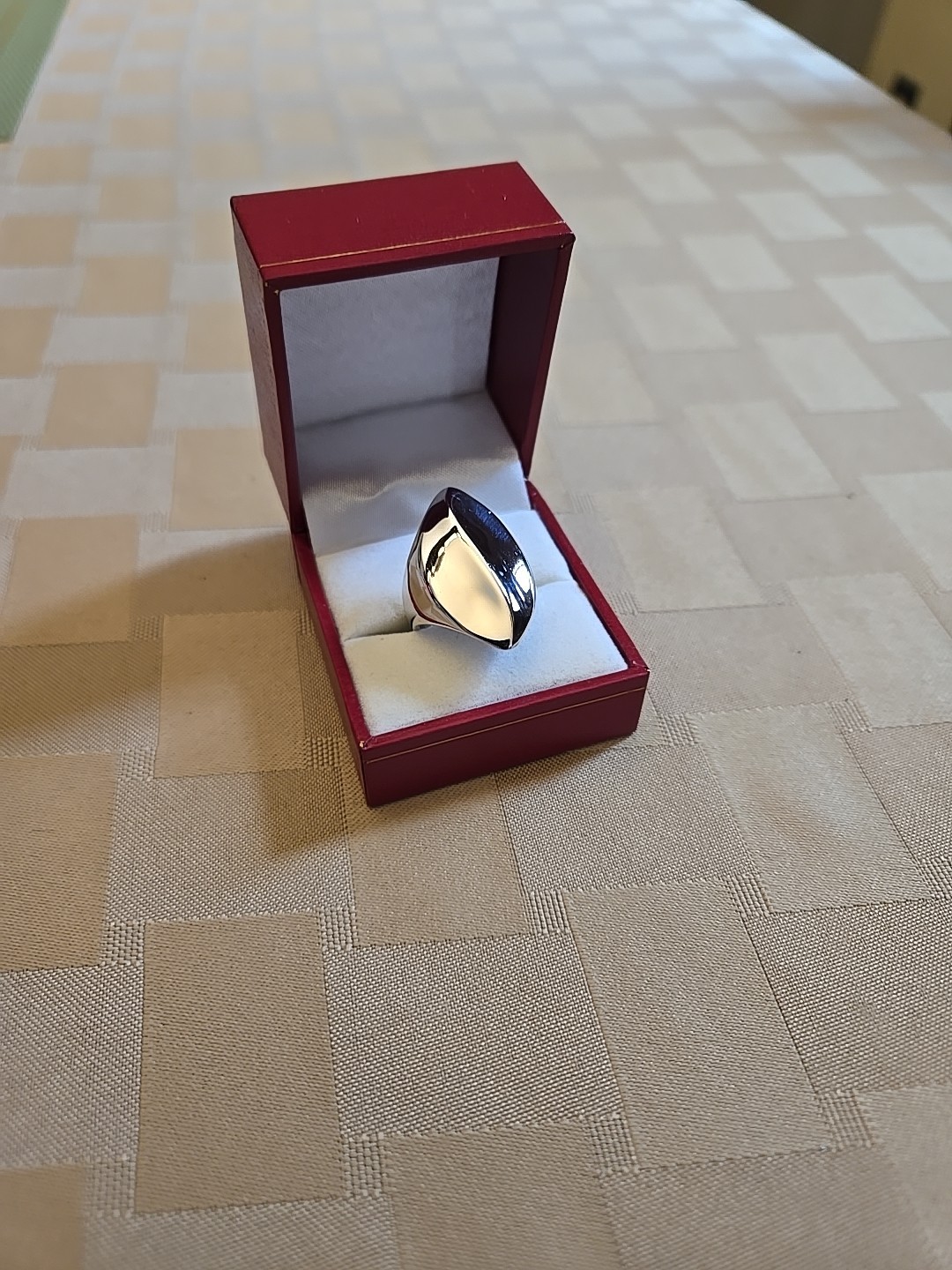 PARK LANE SILVER TONE “CONCEPT” DESIGN SIZE 7 RING NEW OLD STOCK