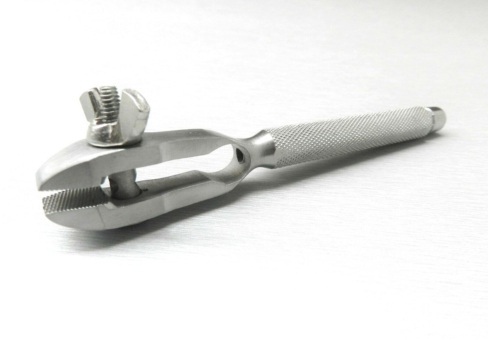 Hand Vise Clamp Hand Held Tool Universal Work Holder Narrow Jaws Hollow Handle