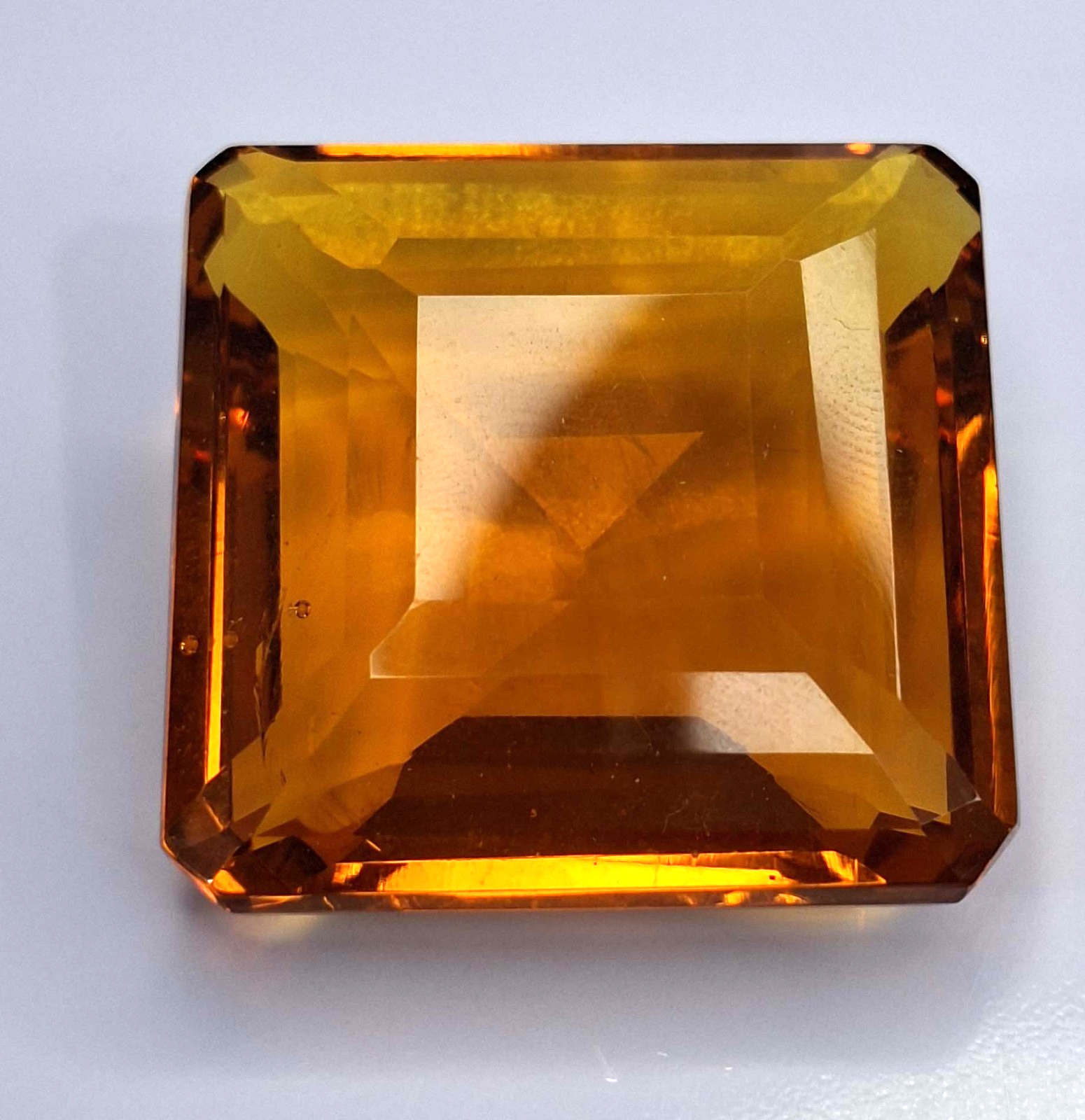 Excellent Square Cut Citrine Natural 125-127 Ct Certified Loose Gemstone SP636