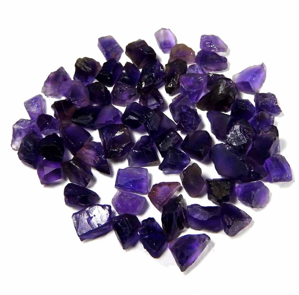 66.85 Ct Natural Amethyst High Grade Facet Small Purple Rough Lot Gemstone