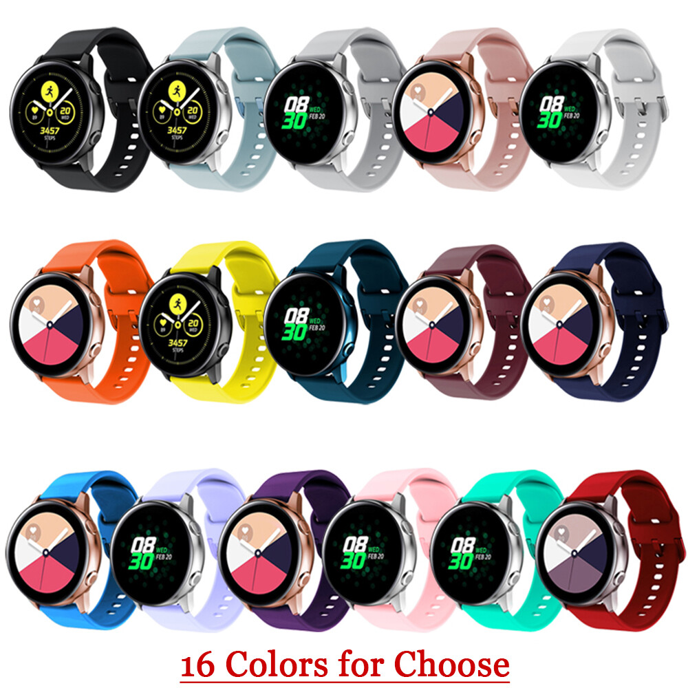 22/20mm Silicone Band Strap for Samsung Galaxy Watch 3 Active2 38-40/41/42/44mm