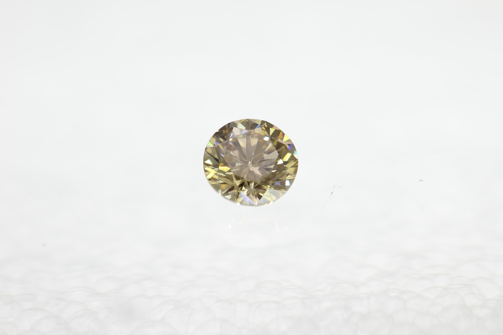 0.08 Carat Yellow Brown VVS1 Round Brilliant Natural EARTH MINED Diamond 2.75mm