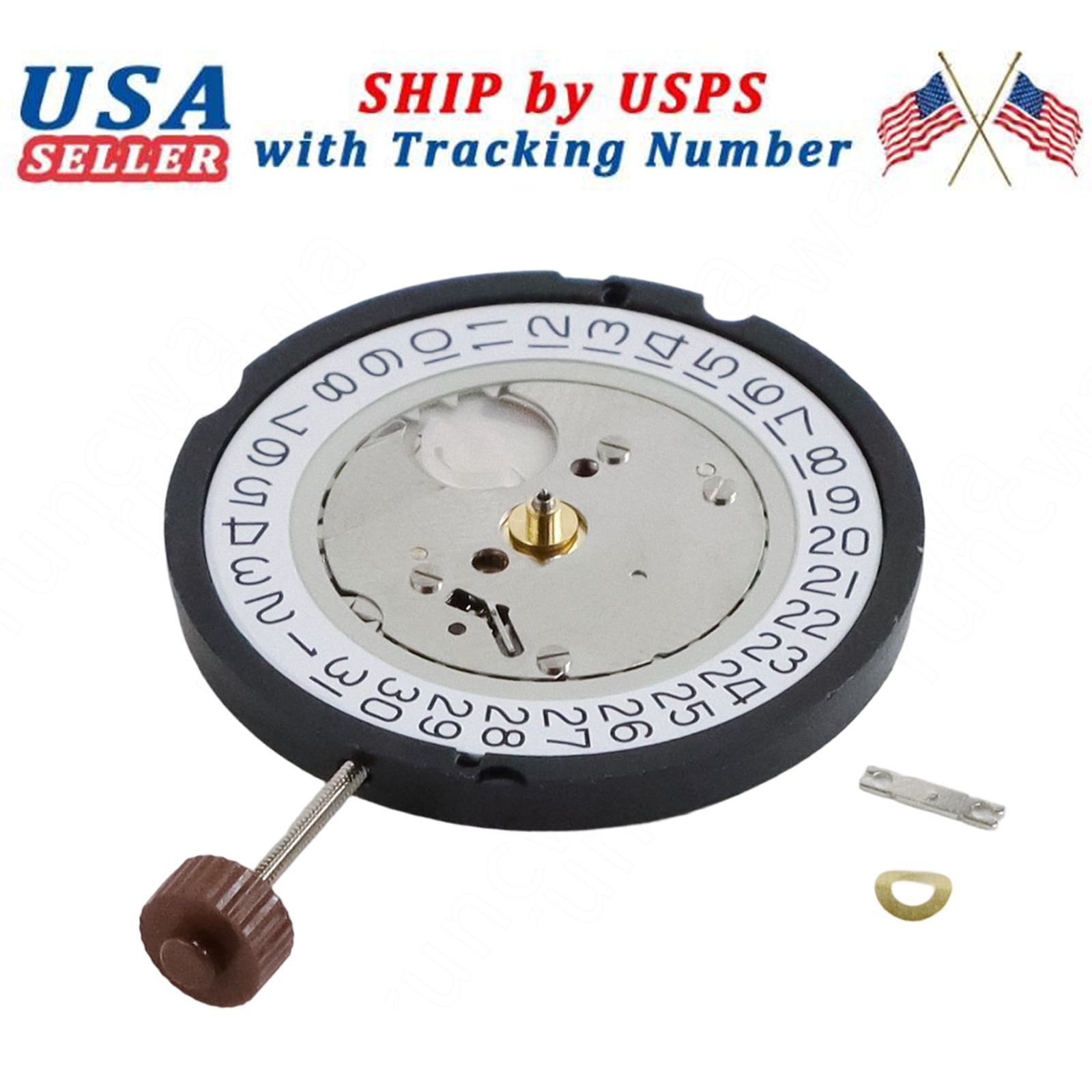 Original For Ronda 515 Date at 6 Swiss Made Quartz Movement 4.48mm High 3 hands