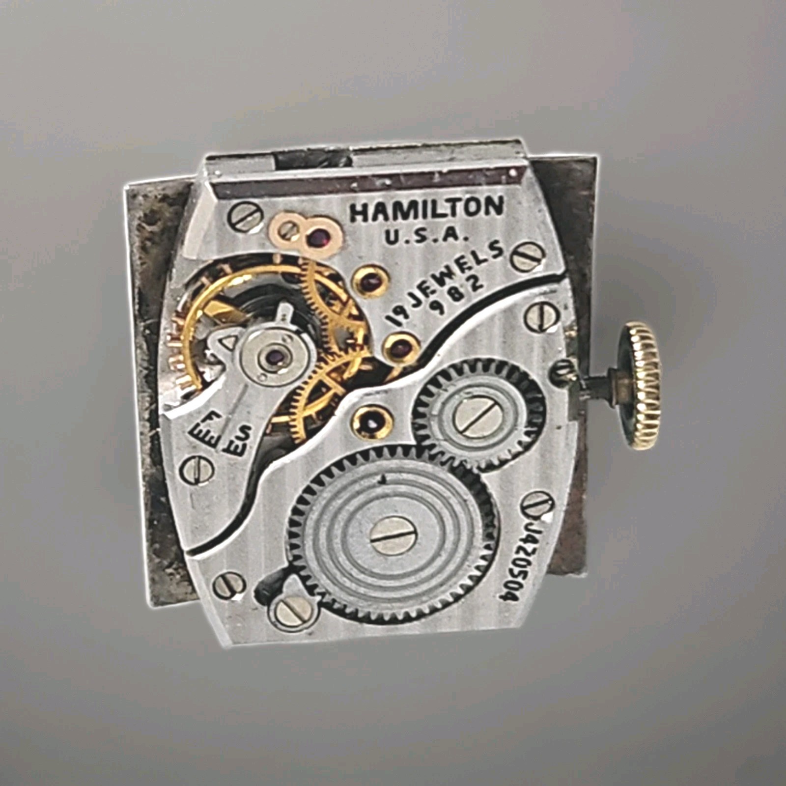 1939 Hamilton Ross Grade 982 19 Jewel Art Deco Tank Watch 14K Gold Filled…