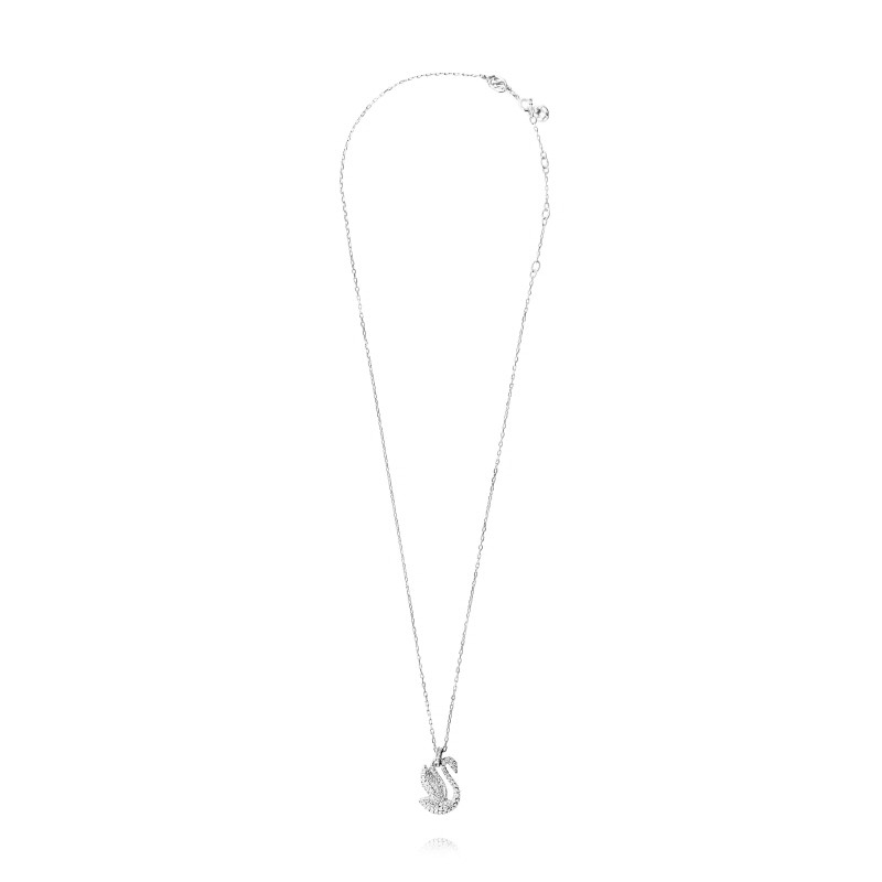 Swarovski Swan Medium Necklace 42-47cm Silver Crystal