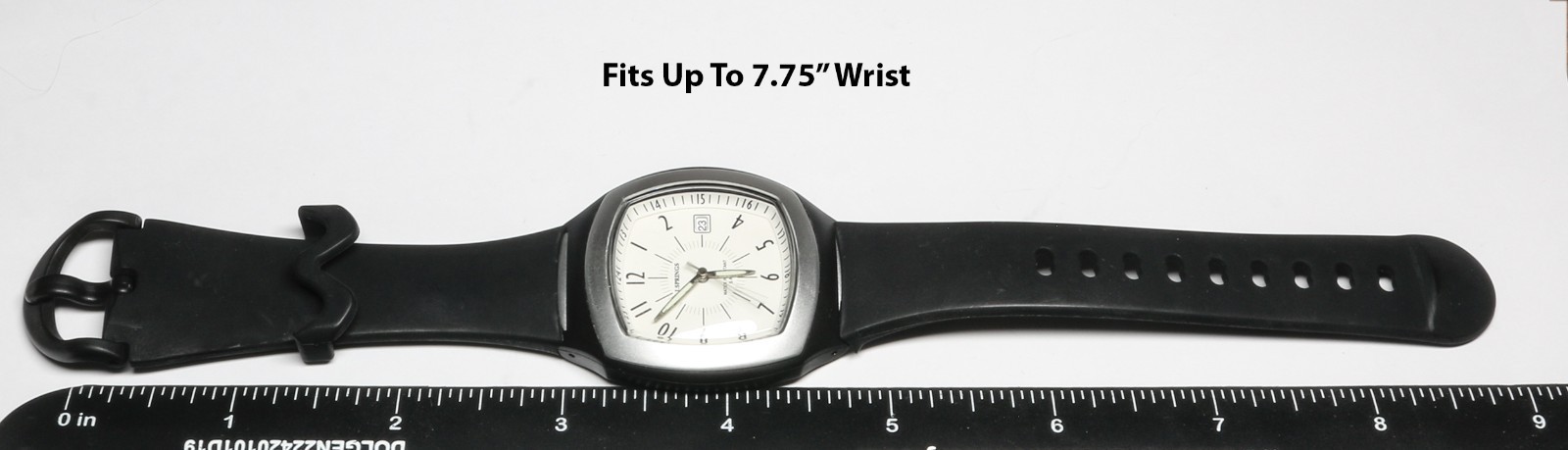 Men’s 38mm J. Springs White Dial Black Strap Watch WR – New Cell – Display Model