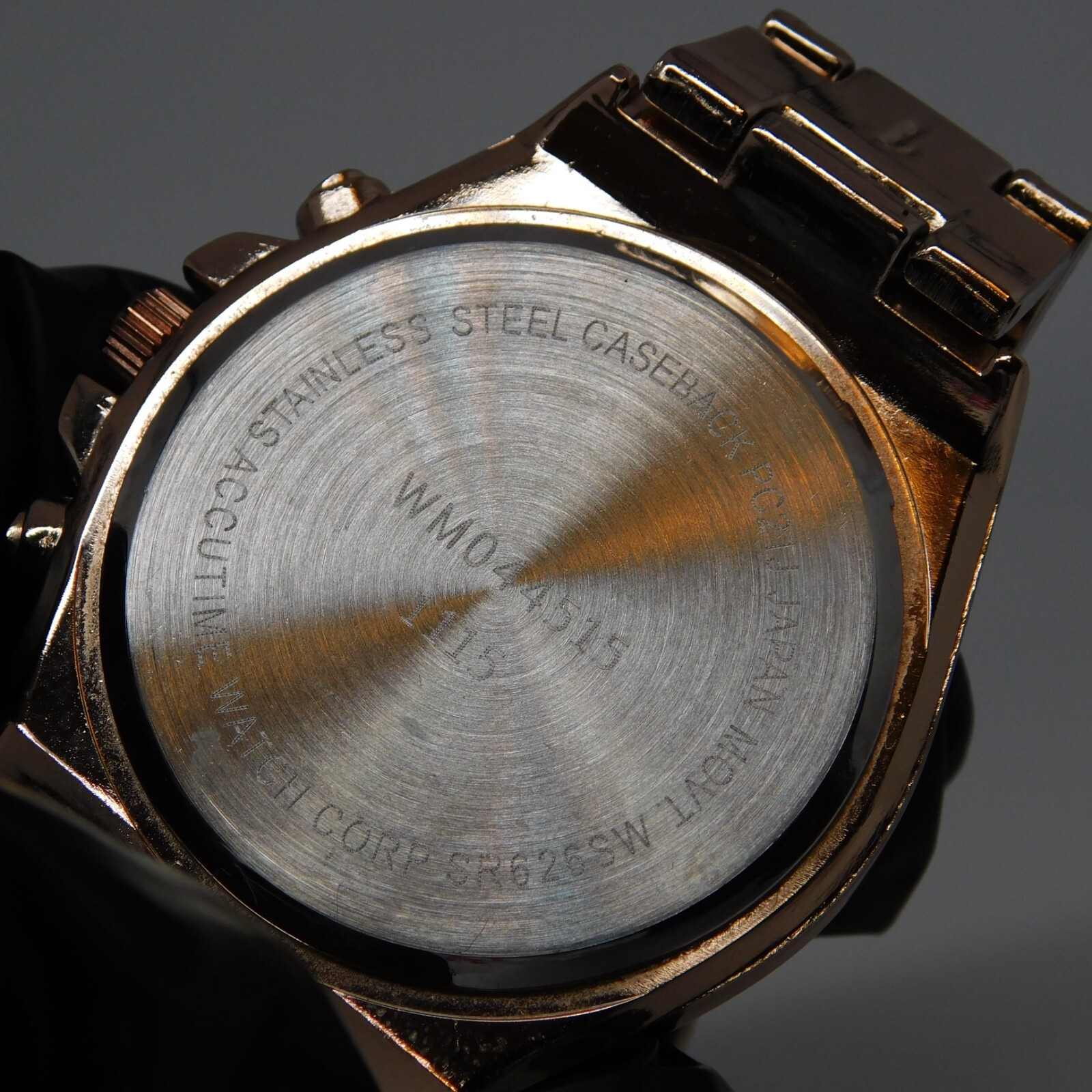 ACCUTIME WATCH CORP. WM044515 Quartz Analog Unisex Watch Sz. 7 1/4″ New Battery