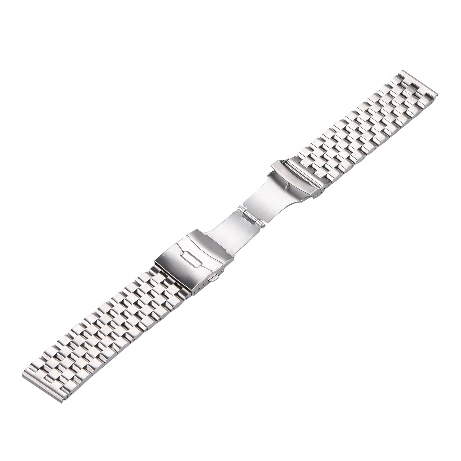 Silver 24mm Width Watch Band Strap Bracelet Link Solid Watchband Replacement xx
