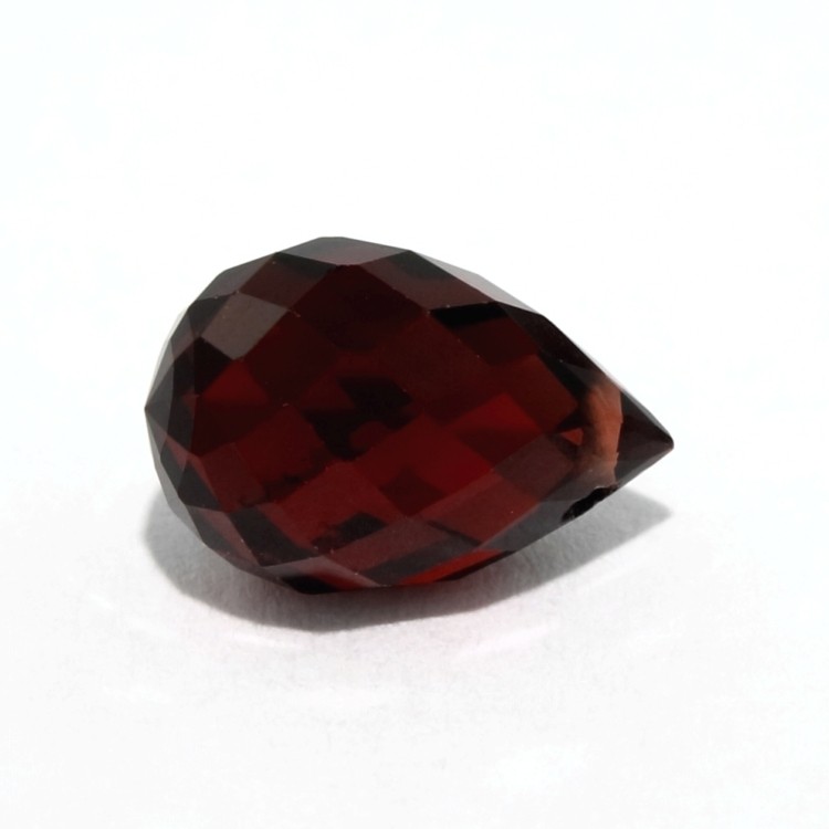 RED GARNET 9 x 6 MM DROP BRIOLETTE CUT SIDE DRILLED ALL NATURAL F-5532