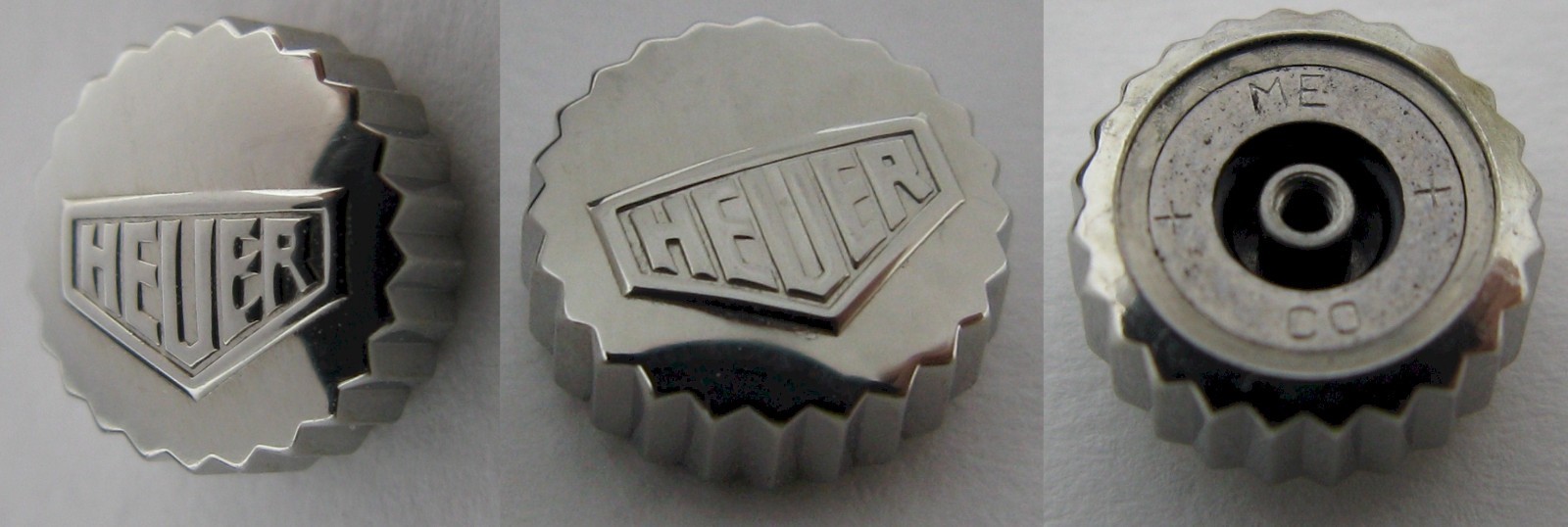 Heuer one crown diameter 6.8 mm, tap 10 in stainless steel