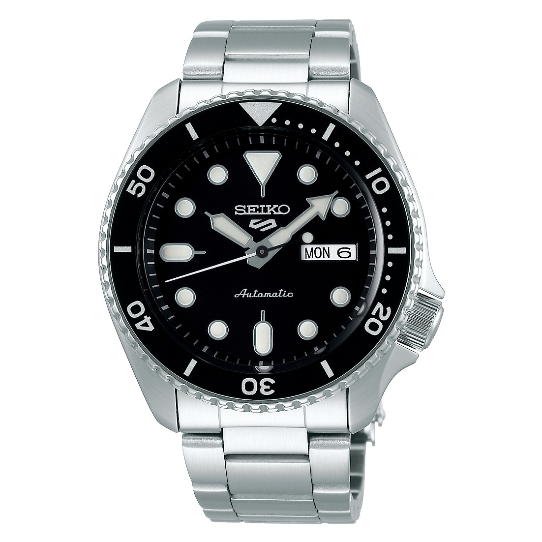 Seiko 5 Sports SKX Series 42.5mm Black Dial Stainless Steel Watch SRPD55
