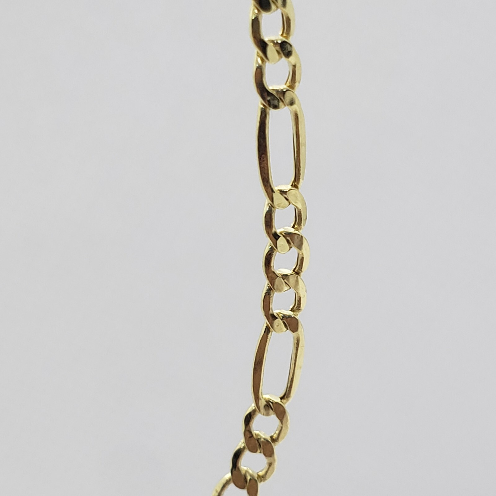10K Yellow Gold Hollow Figaro Link Chain Necklace Bracelet 2mm-5.5mm 7″ ~ 30″