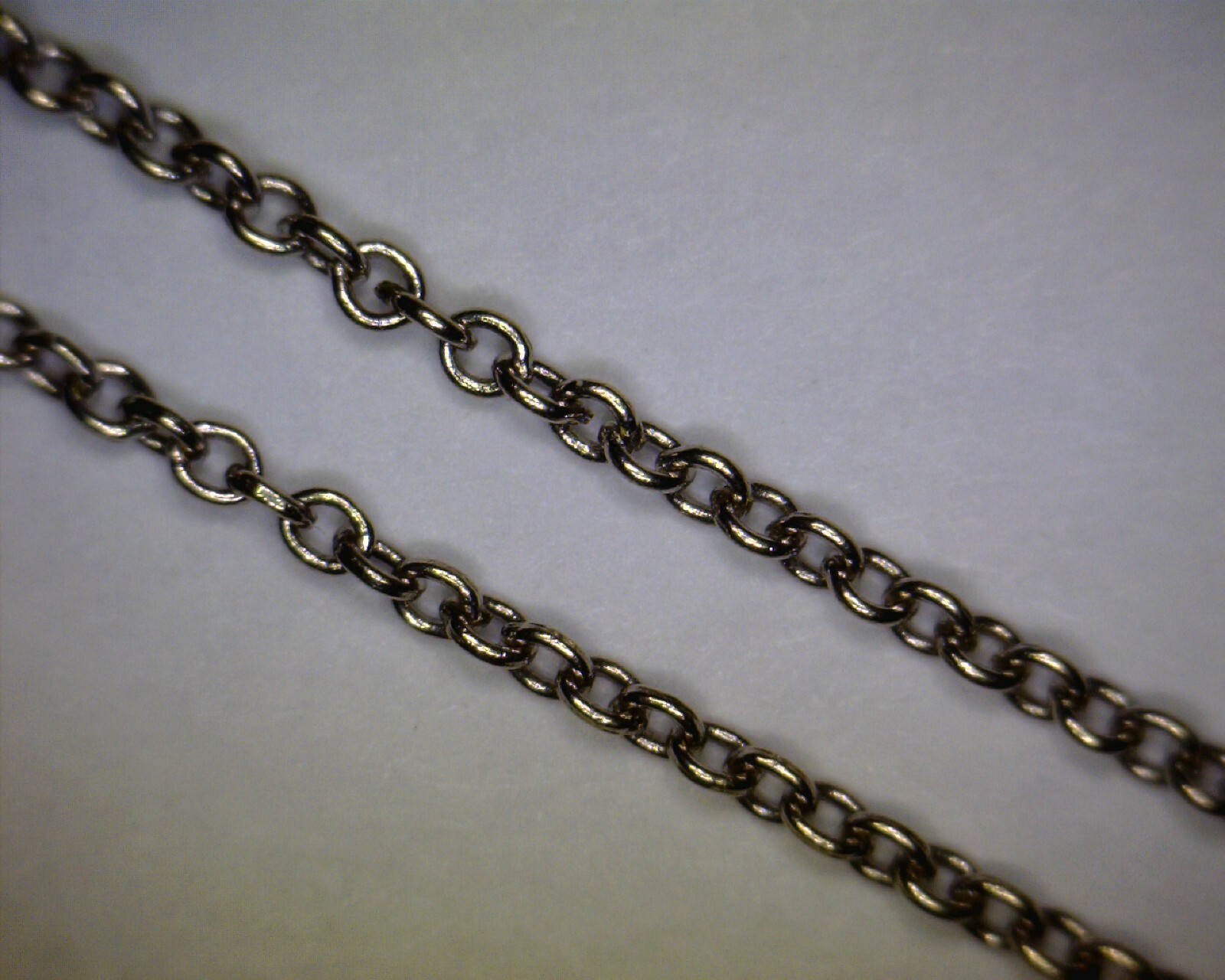 12.5″ 14K White Gold 1.0mm Child’s Rolo Chain Necklace – 0.817 grams