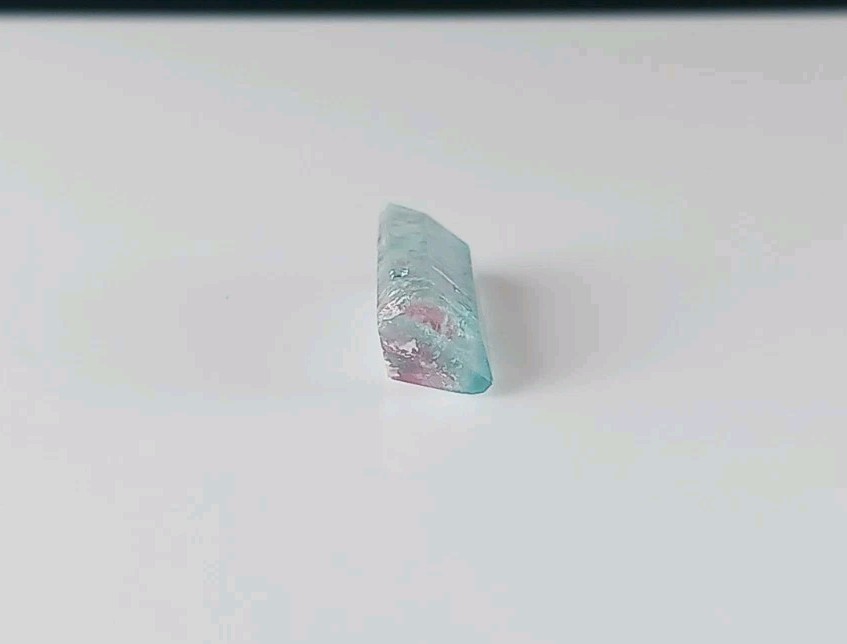 2.4ct Bicolor Neon Blue & Pink Catseye Paraiba Tourmaline Baguette – Mozambique