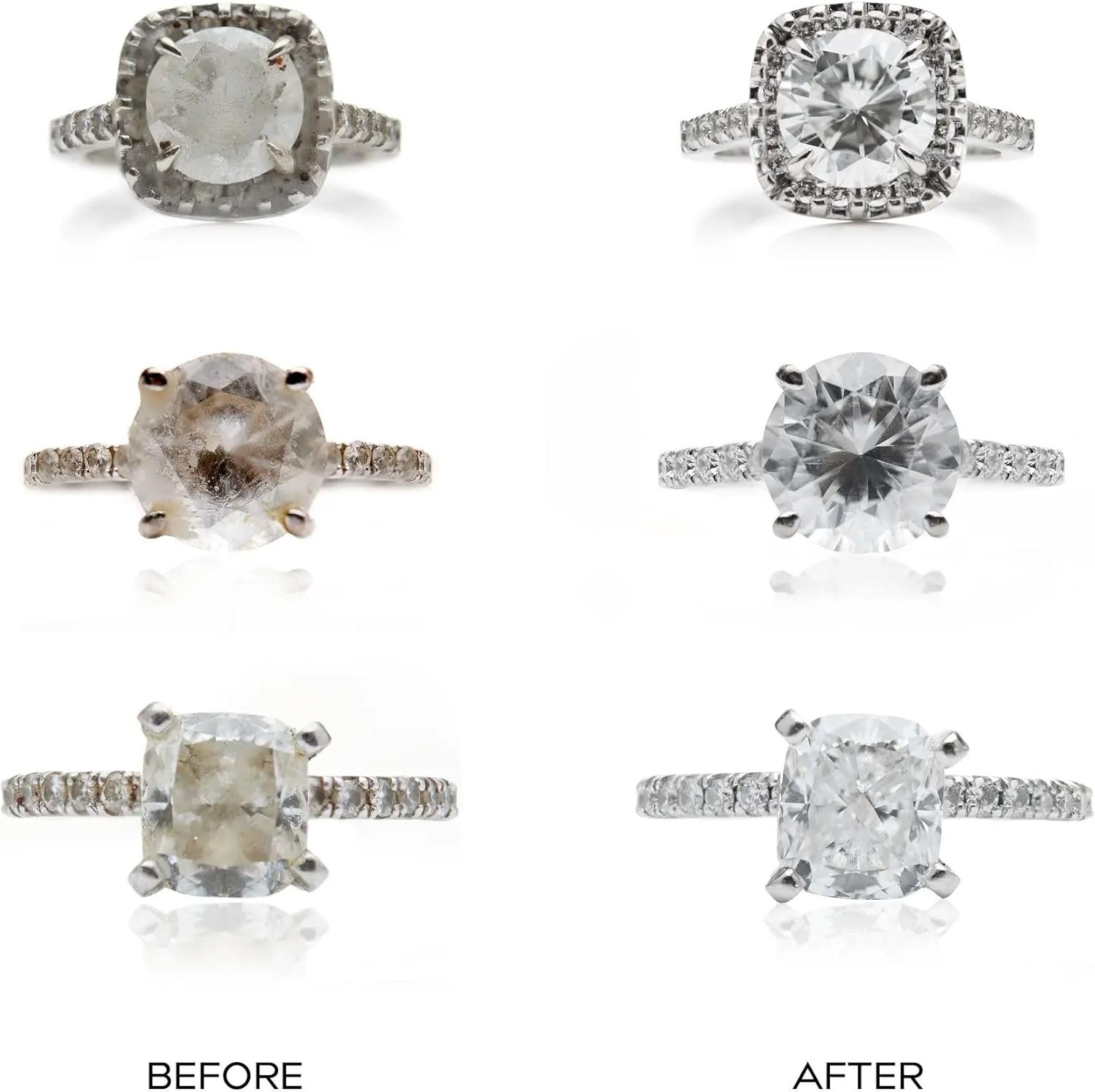 Diamond Jewelry Cleaning Kit Non-Toxic Gold Platinum Rings Fine Jewelry Care