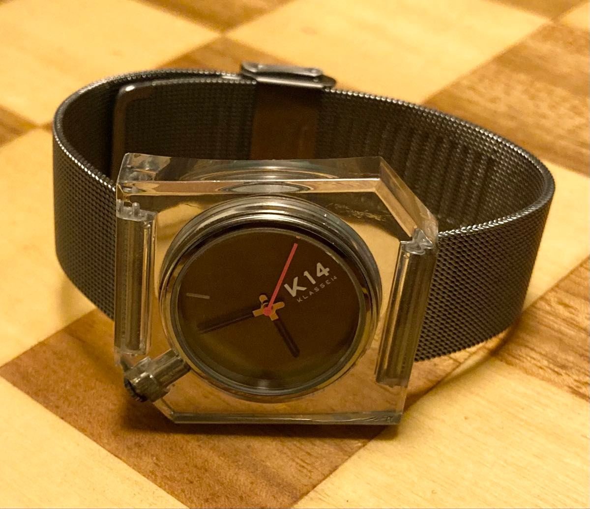 KLASSE14 K14 Gunmetal Mesh Bracelet 40mm Watch 5ATM Includes Case From Japan