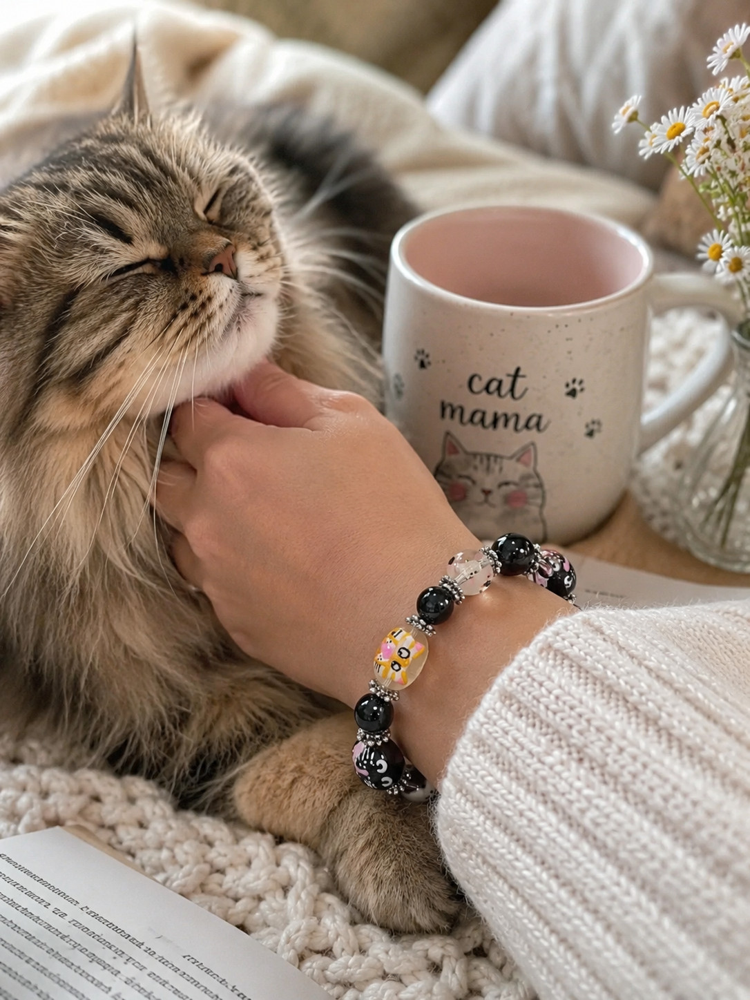 Cat Bracelets Jewelry Wholesale Bracelet Lot of 6 Beaded Stretch Bracelets