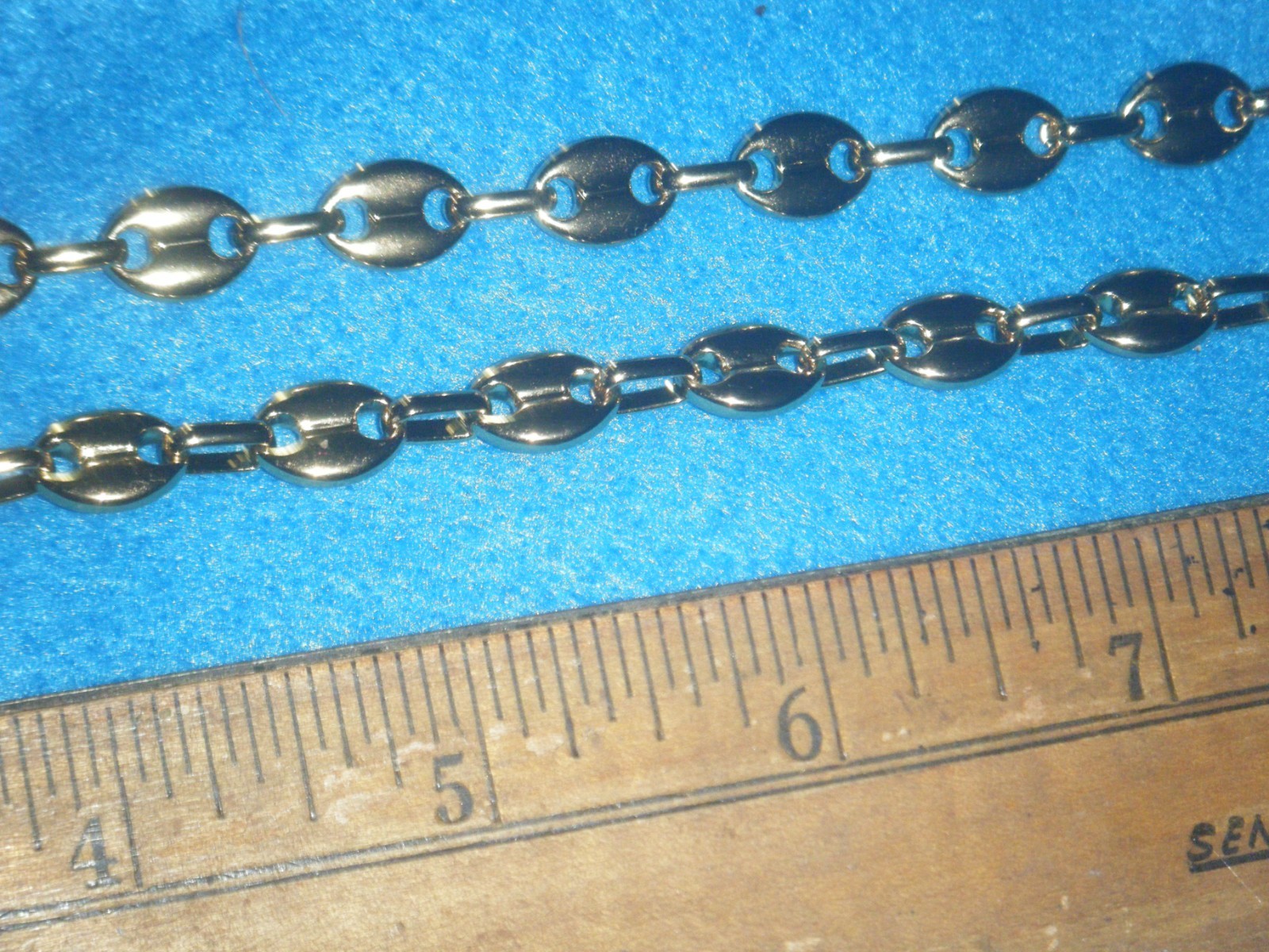 LOT OF 14 KT. GOLD PLATED JEWELRY 24 in. 5mm. GUCCI LINK CHAIN & BRACELET