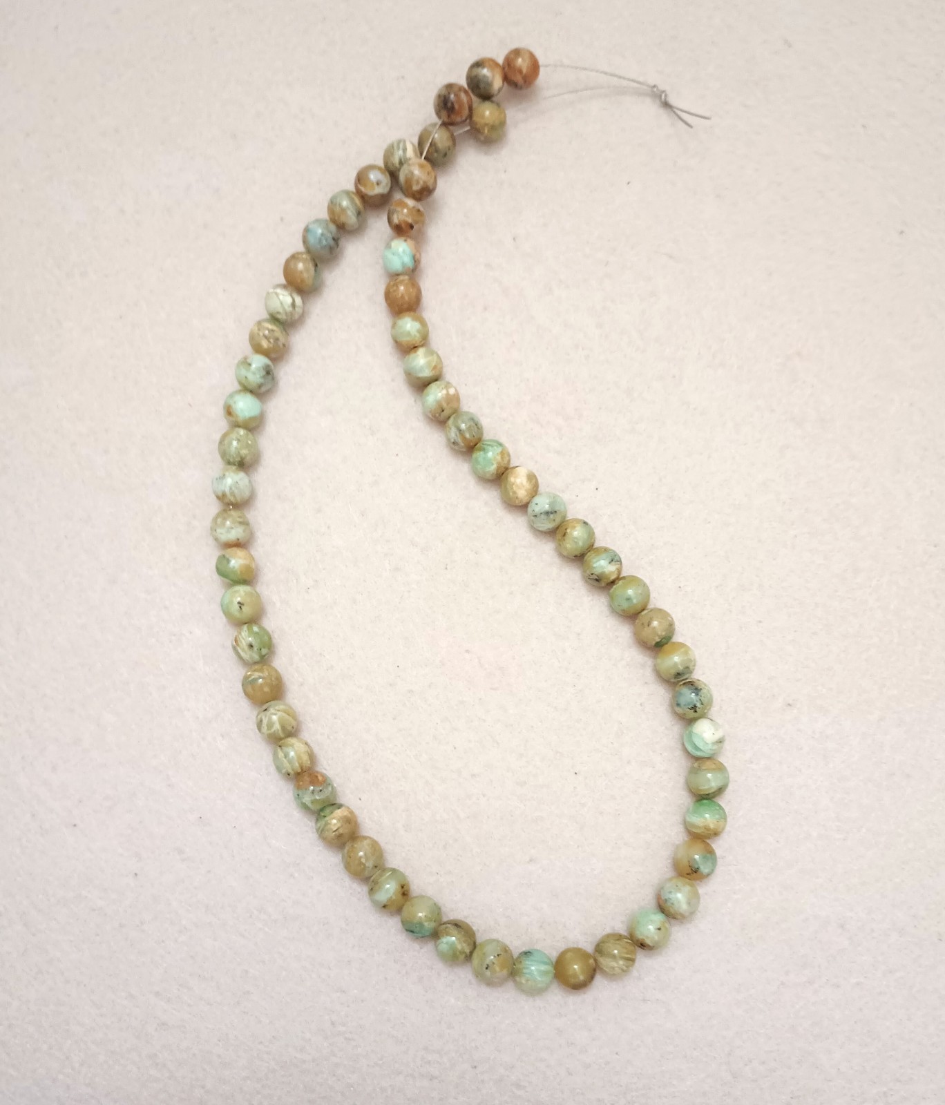 PERUVIAN OPAL 8MM ROUND BEADS – 17.75″ Strand – 5071E