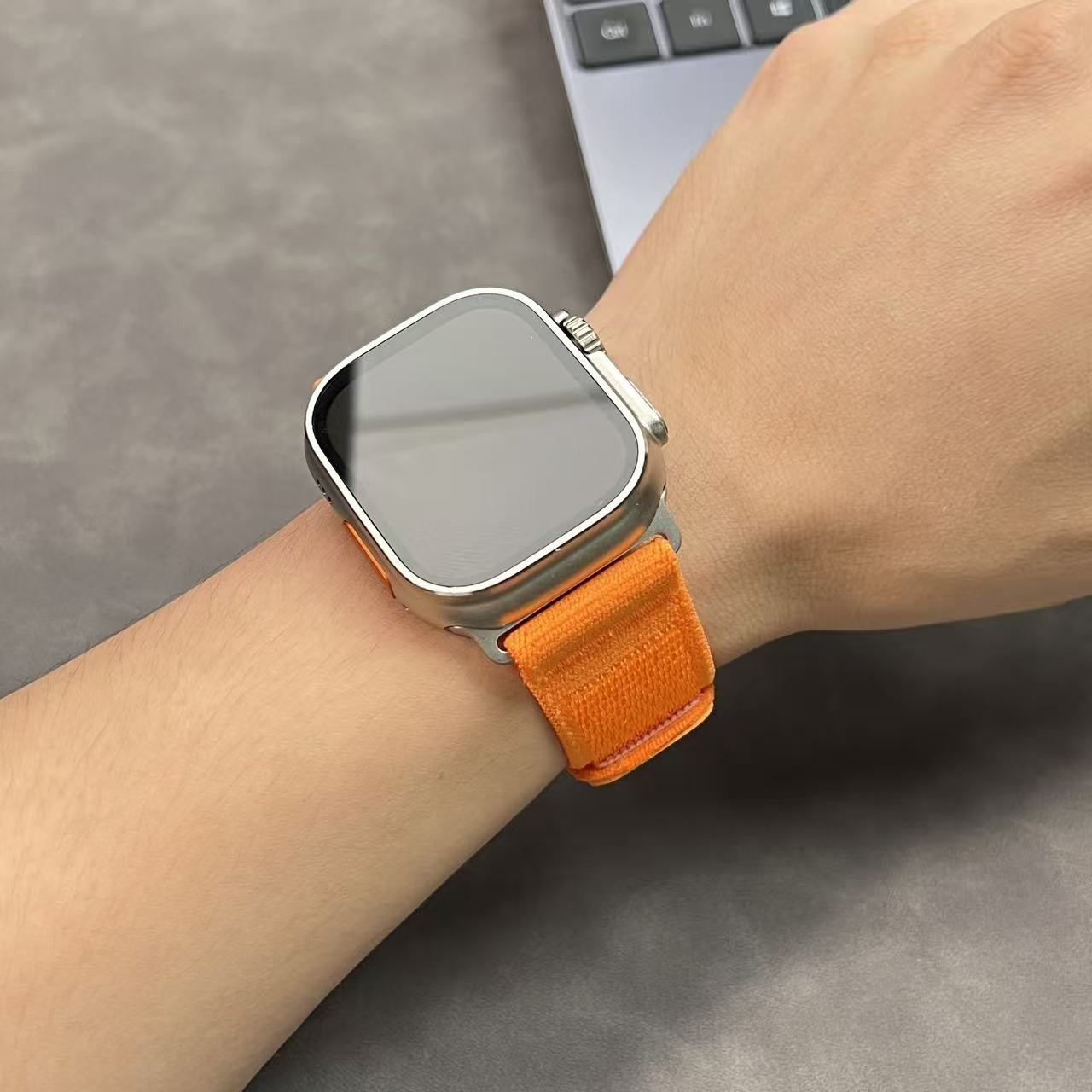 Suitable for Apple Watch S1-11/Ultra/SE – Leather Nylon Strap