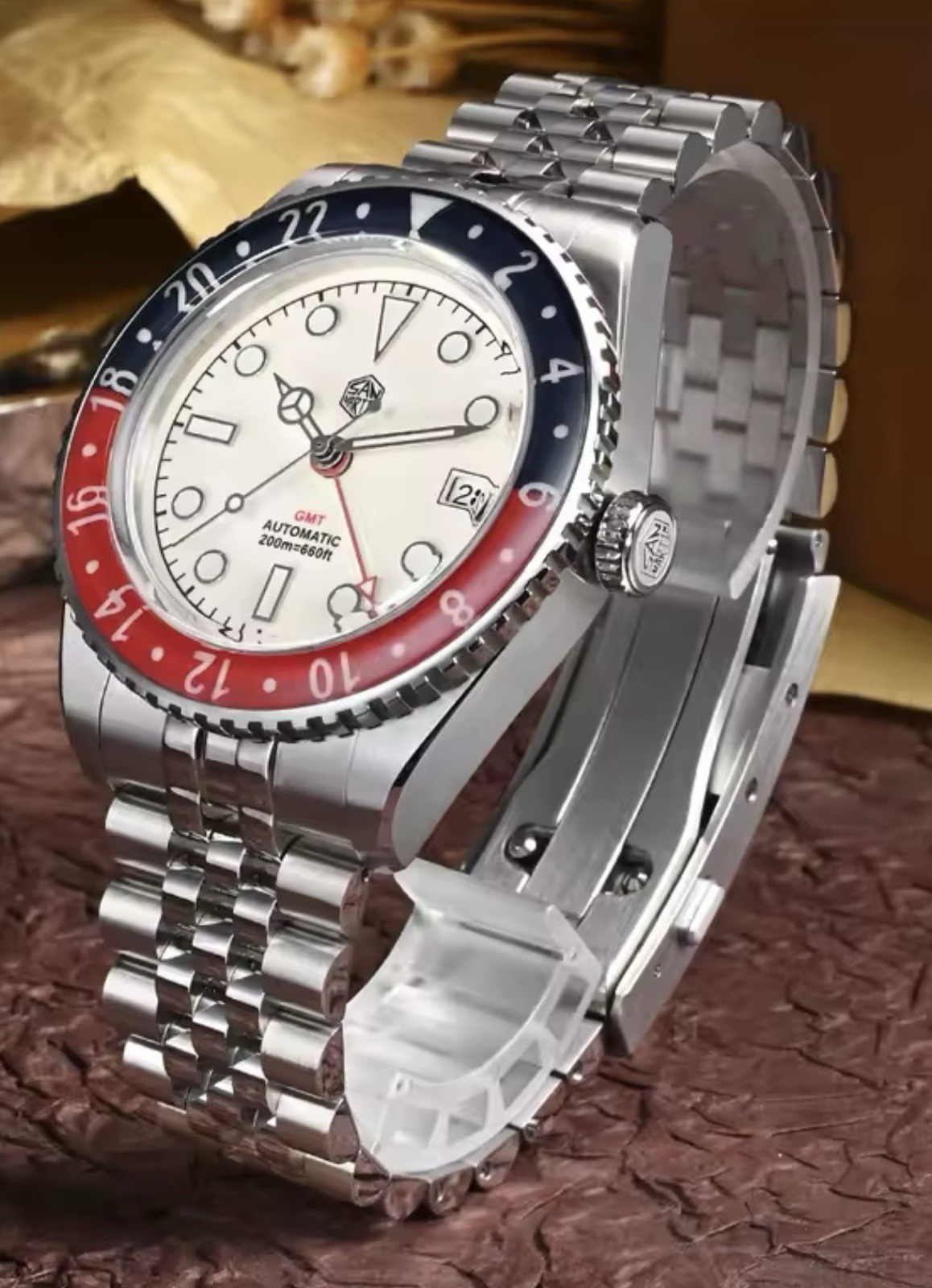 San Martin Automatic GMT 40MM 20Bar Automatic Sapphire Bidirectional Bezel