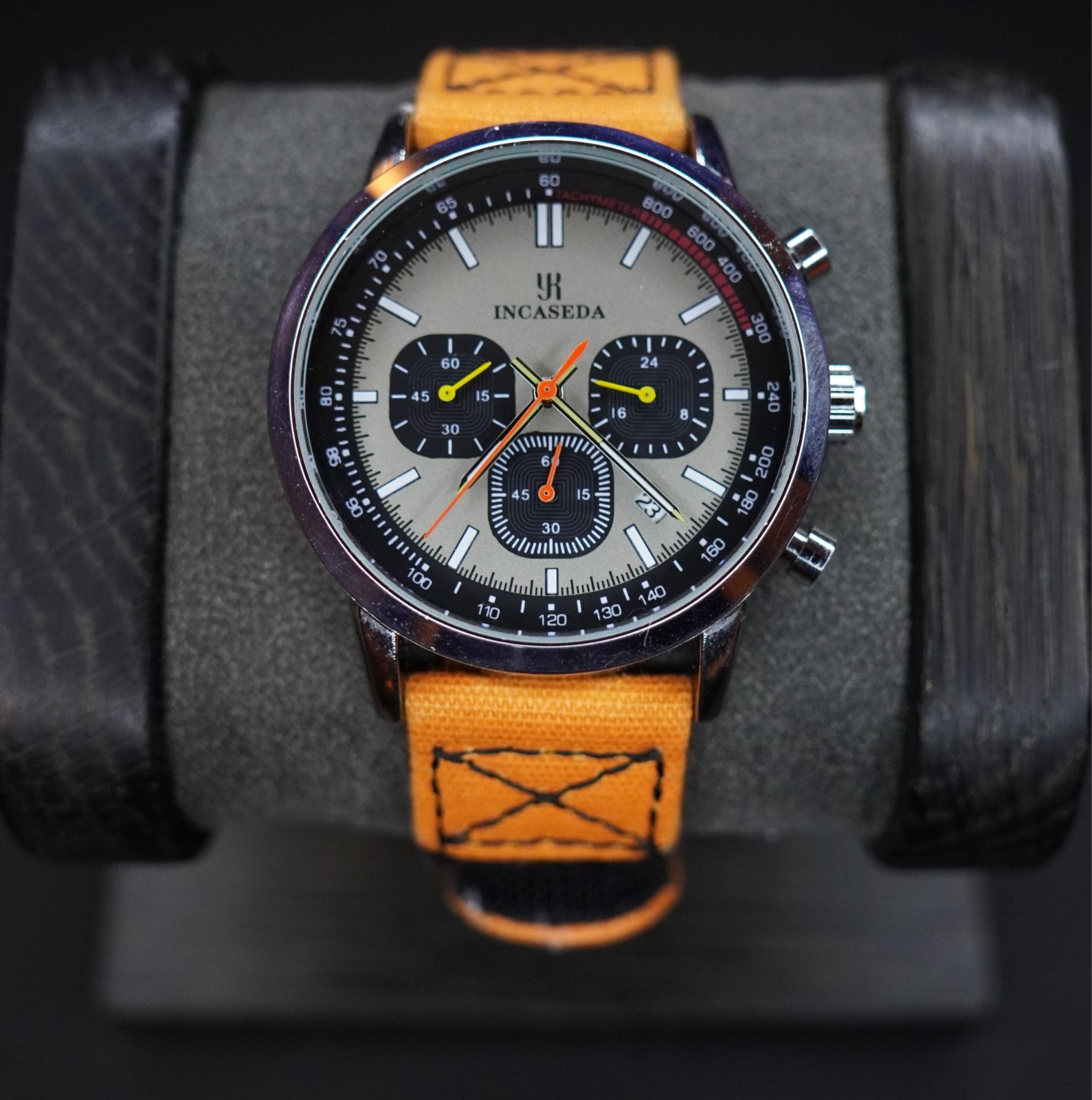 Men Chronograph Watch Casual Business Luxury Sport Classic Brown Wristwatch