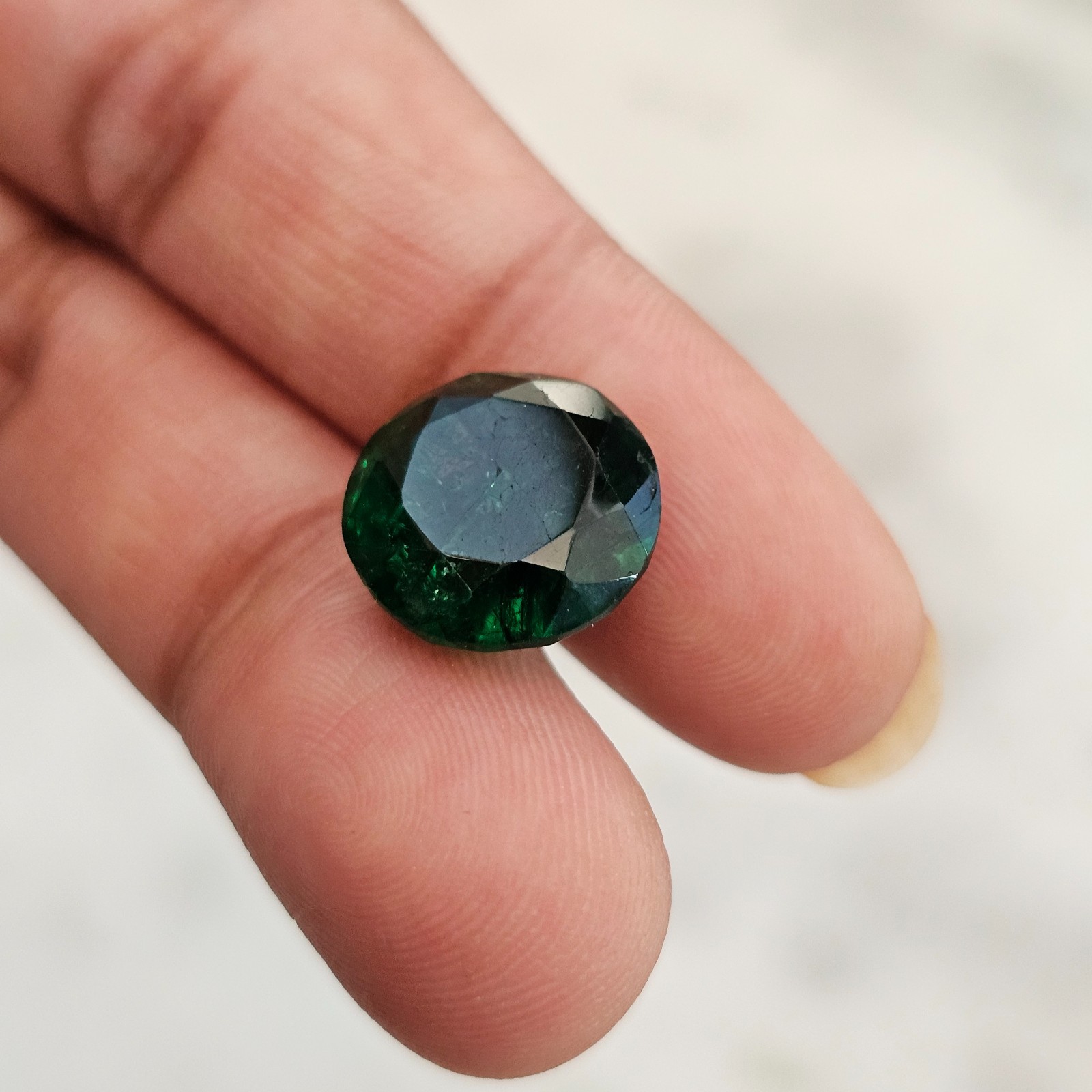 2PCS 10.15 to 10.15Ct Colombian Green Emerald Round Cut Loose Gemstone AAA