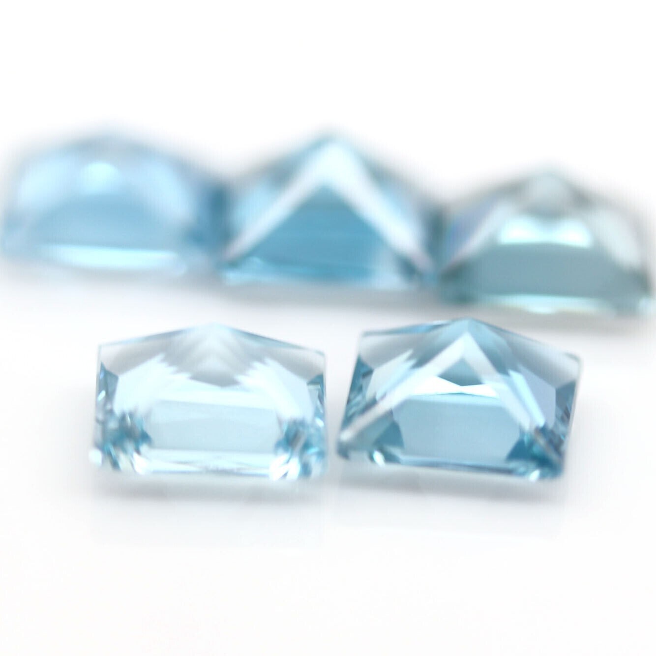Shola Genuine 8 x 8 mm 1 Piece Natural Blue Topaz Approx. 3 Carat from Brazil
