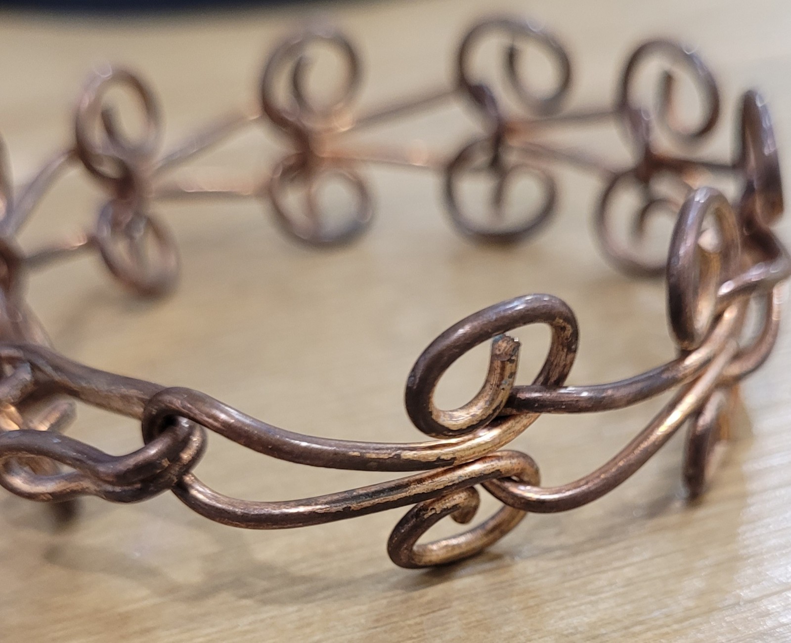 Spiral Bracelet Copper Alloy Metal Swirl