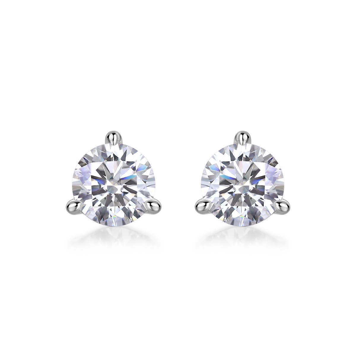 0.5ct Moissanite Stud Earrings S925 Silver – Classic Luxury Design – Fast US Shi