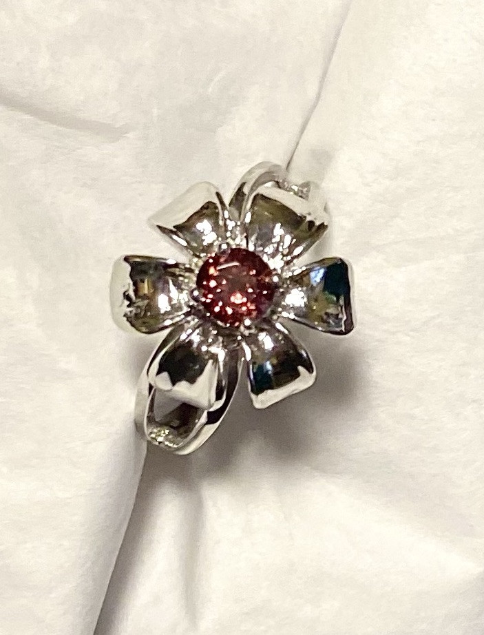 Natural Dark Pink Spinel Ring 925 Sterling Silver Size 8.5🌹