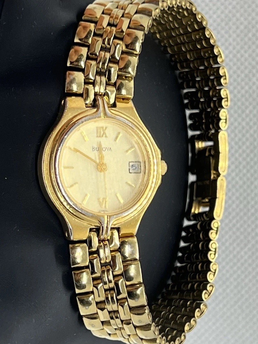 🌝🌝Luxury Vintage BULOVA Ladies Watch RomanNumerals+DateWindow🌝🌝
