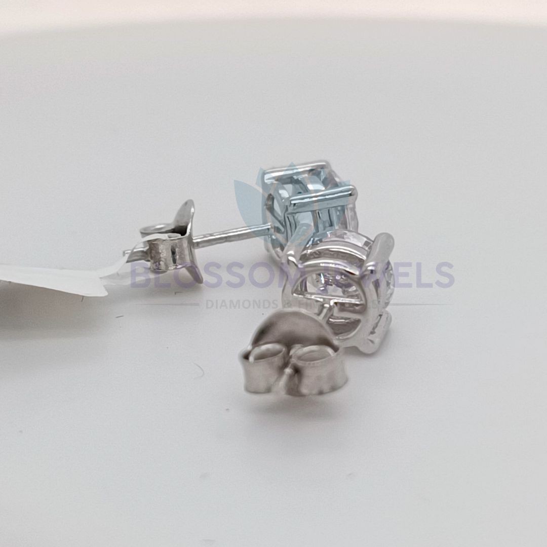 2.00 Ct Round Lab Grown/CVD Diamond Daily Wear Earring 14K White Gold Plated