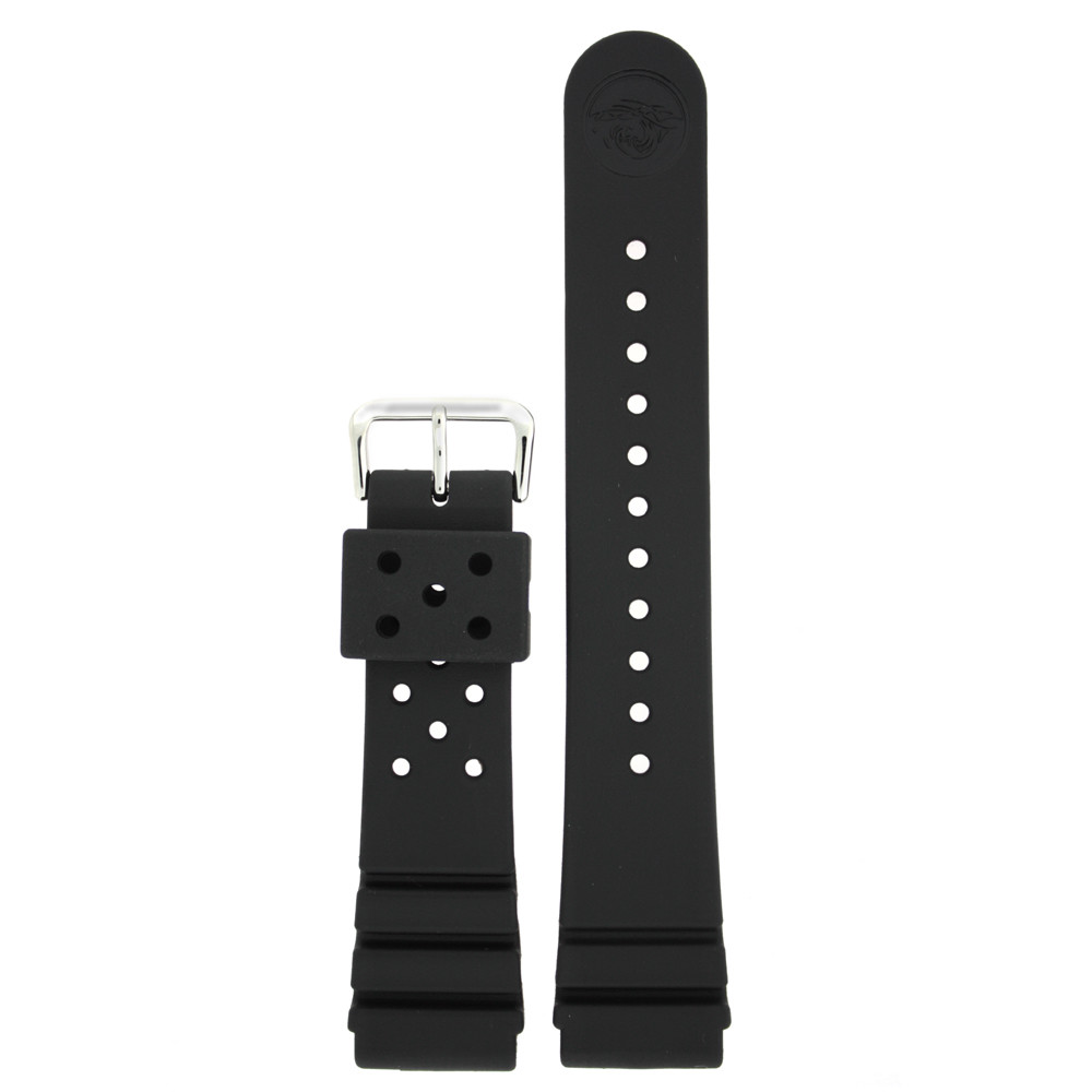 Genuine SEIKO 4F24ZZ 22mm Black Rubber Divers Band SKX173 SKX007 Z22