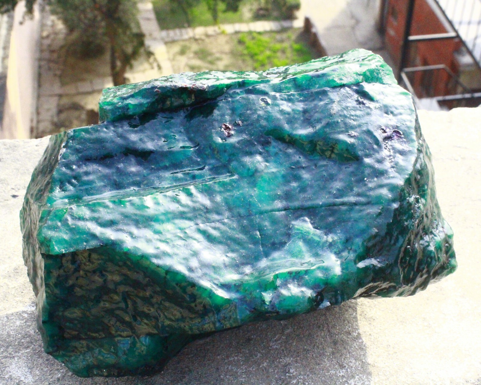 DYED 5000Ct Certified Green Emerald Raw Rough Big Size Dyed Gems