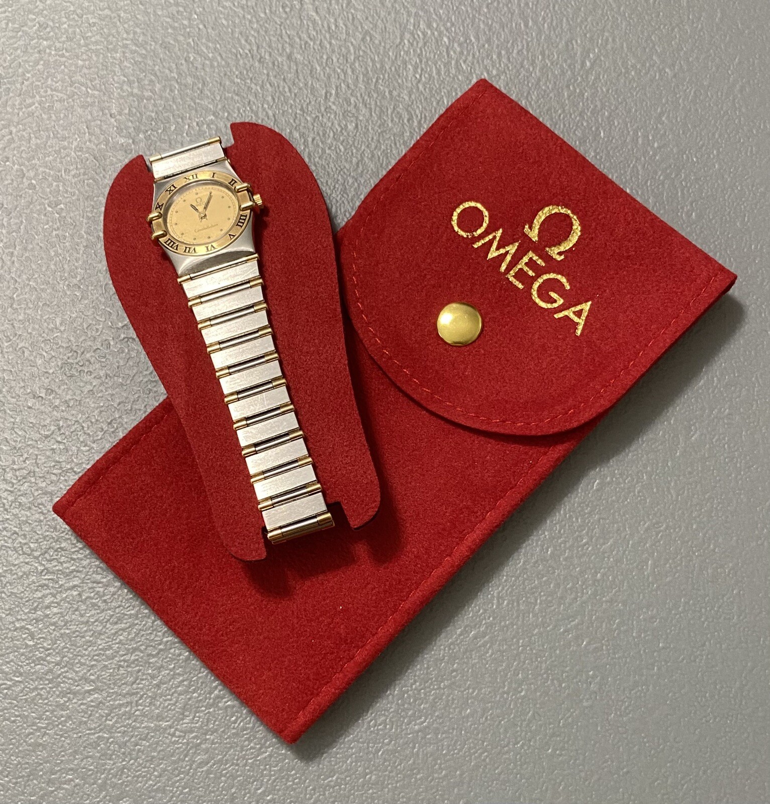 OMEGA RED  POUCH/ TRAVEL POUCH/SERVICE POUCH WITH INSERT FAST SHIPPING USA