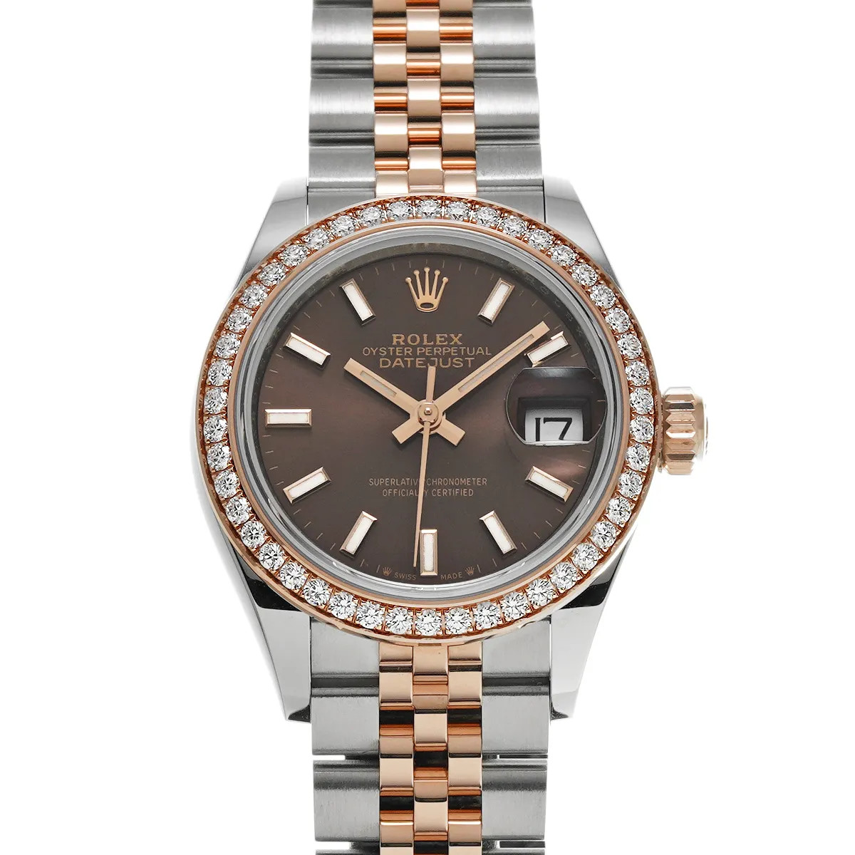 Rolex Datejust 279381RBR 28mm Stainless Steel Brown Wristwatch #WW7798