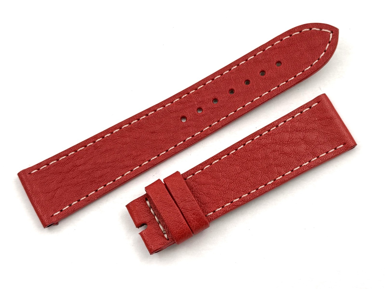 Vintage Red Leather Strap Various Sizes Accessories Spare Parts Watches Made Italy