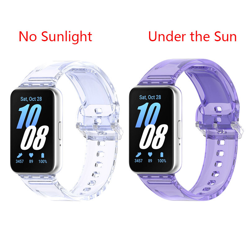 TPU Clear Color Changing Strap Sport Band For Samsung Galaxy Fit3 SM-R390