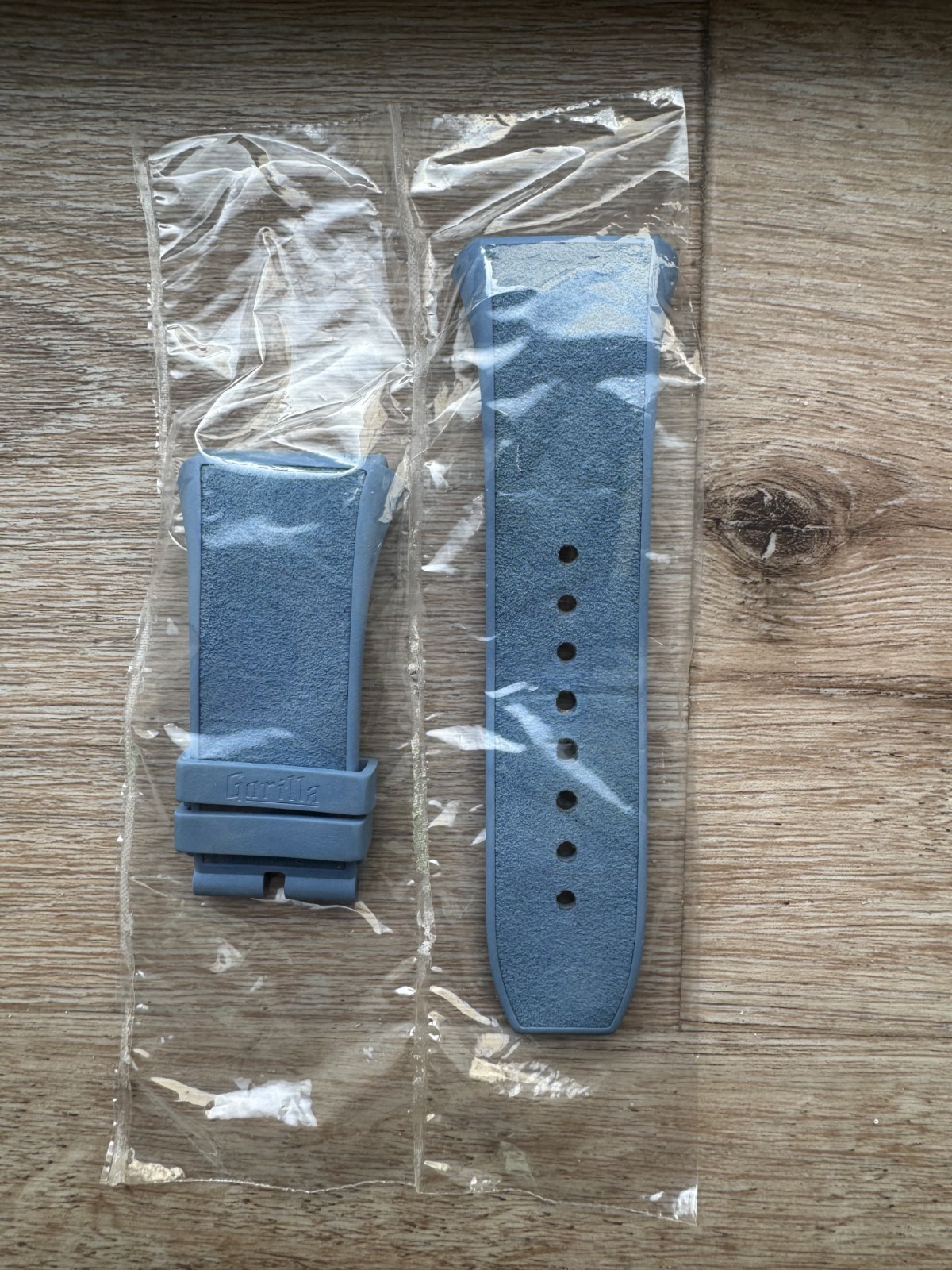 Gorilla Watch Strap FKM Alcantara Blue + Blue Fastback 44mm